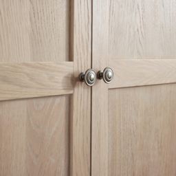 Camille - 2-Door 1-Drawer Combination Wardrobe - Oak - Wooden - Happy Beds - thumbnail 2