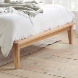 Astrid – King Size– Rattan Bed with Winged Headboard – Oak – Wooden – 5ft - Happy Beds - thumbnail 7