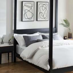 Roxanne - King-Size - Canopy Bed - Black - Wooden - 5ft - Happy Beds - thumbnail 3