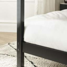 Roxanne - King-Size - Canopy Bed - Black - Wooden - 5ft - Happy Beds - thumbnail 6