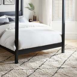 Roxanne - King-Size - Canopy Bed - Black - Wooden - 5ft - Happy Beds - thumbnail 4