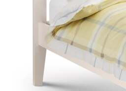 Salerno - Ivory White and Oak Finish Wooden Bed Frame - 4ft6 Double - Happy Beds - thumbnail 9