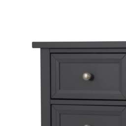 Maine - 5 Drawer Tall Chest - Dark Grey - Wooden - Happy Beds - thumbnail 3
