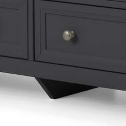 Maine - 5 Drawer Tall Chest - Dark Grey - Wooden - Happy Beds - thumbnail 7