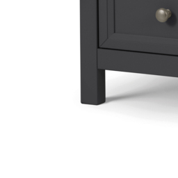 Maine - 5 Drawer Tall Chest - Dark Grey - Wooden - Happy Beds - thumbnail 4