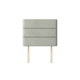 Cornell - Double - Lined Headboard - Light Silver - Velvet - 4ft6 - Happy Beds - thumbnail 3