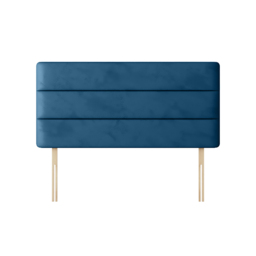 Cornell - Small Single - Lined Headboard - Blue - Velvet - 2ft6 - Happy Beds - thumbnail 4