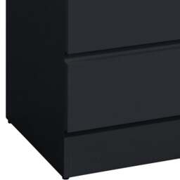 Oslo - 3 Drawer Bedside Table - Black - Wooden - Happy Beds - thumbnail 7