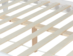 Belford - Double - Sleigh Bed - White - Wood - 4ft6 - Happy Beds - thumbnail 8