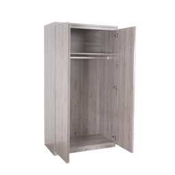 Jupiter - 2 Door Wardrobe - Grey Oak - Wooden - Happy Beds - thumbnail 6