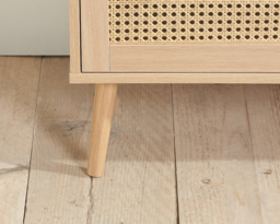 Croxley - 7 Drawer Chest of Drawers - Oak - Rattan - Wooden - Happy Beds - thumbnail 4