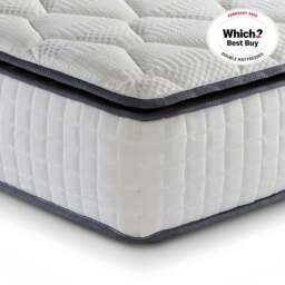 SleepSoul Bliss 800 Pocket Spring and Memory Foam Pillowtop Mattress - 4ft Small Double (120 x 190 cm)