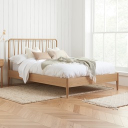 Jesper - Super King Size - Spindle Bed - Oak - Wooden - 6ft - Happy Beds - thumbnail 1