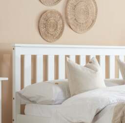Denver - Double -White - Wood - 4ft6 - Happy Beds - thumbnail 2