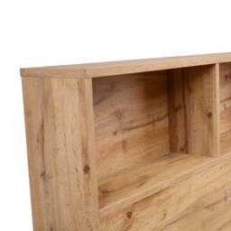 Bali – King Size– Bookcase Ottoman Storage Bed – Light Oak – Wooden – 5ft - Happy Beds - thumbnail 5
