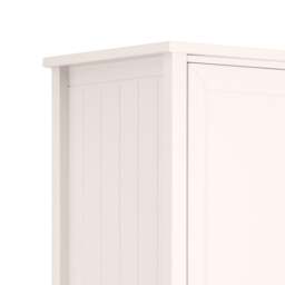 Maine - 3 Door Combination Wardrobe - Surf White - Wooden - Happy Beds - thumbnail 3
