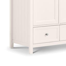 Maine - 3 Door Combination Wardrobe - Surf White - Wooden - Happy Beds - thumbnail 5