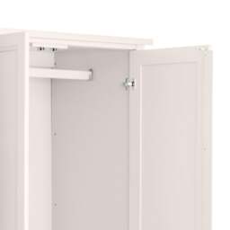Maine - 3 Door Combination Wardrobe - Surf White - Wooden - Happy Beds - thumbnail 4