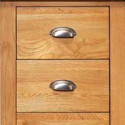 Woburn - 4 Drawer Narrow Chest - Oak - Wooden - Happy Beds - thumbnail 3