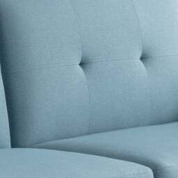 Monza - Fabric 3 Seater Sofa Bed - Blue - Linen - Happy Beds - thumbnail 8
