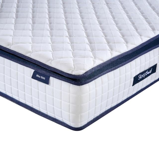 SleepSoul Bliss - King Size - 1500 Pocket Spring Mattress - Foam/Fabric - Vacuum Packed - 5ft - image 1