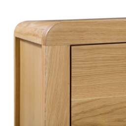 Curve - 3+2 Drawer Chest - Oak - Wooden - Happy Beds - thumbnail 6