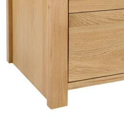 Curve - 3+2 Drawer Chest - Oak - Wooden - Happy Beds - thumbnail 7