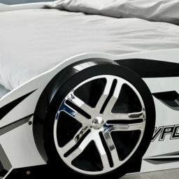 Storm - Single - Racer Design Car Kids Bed - White/Grey - Wooden - 3ft - thumbnail 3