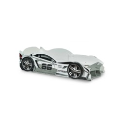 Storm - Single - Racer Design Car Kids Bed - White/Grey - Wooden - 3ft - thumbnail 6