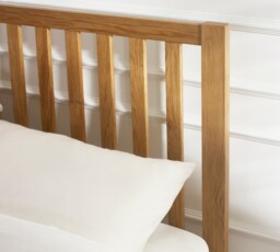 Coxmoor - Double – Low Foot-End Bed - Oak - Wood – 4ft6 – Happy Beds - thumbnail 2