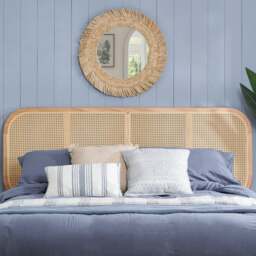 Elina – Double – Low Foot-End Rattan Bed - Oak – Wooden – 4ft6 - Happy Beds - thumbnail 4