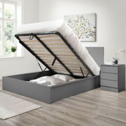 Oslo - 3 Drawer Bedside Table - Grey - Wooden - Happy Beds - thumbnail 2