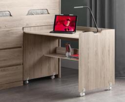 Jupiter - Single - Kids Mid Sleeper Cabin Bed - Oak - Wood - 3ft - Happy Beds - thumbnail 6