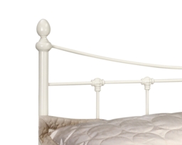 Rebecca - King Size - Metal Bed - White - Metal - 5ft - Happy Beds - thumbnail 5
