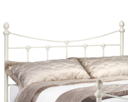 Rebecca - King Size - Metal Bed - White - Metal - 5ft - Happy Beds - thumbnail 3