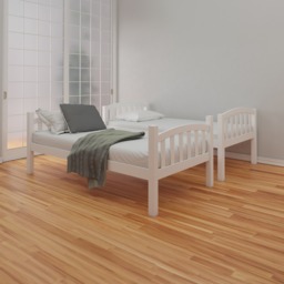 American - Single - Kids White Solid Pine Wooden Bunk Bed Frame - Detatchable - 3ft - Happy Beds - thumbnail 5