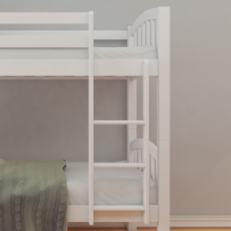 American - Single - Kids White Solid Pine Wooden Bunk Bed Frame - Detatchable - 3ft - Happy Beds - thumbnail 2