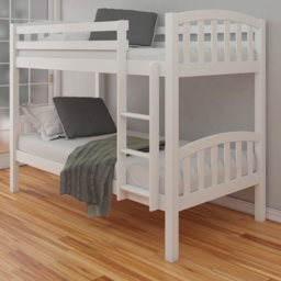 American - Single - Kids White Solid Pine Wooden Bunk Bed Frame - Detatchable - 3ft - Happy Beds - thumbnail 6