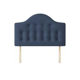 Victor - Small Double - Buttoned Headboard - Dark Blue - Fabric - 4ft - Happy Beds - thumbnail 1
