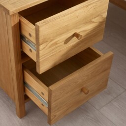 Coxmoor – 2-Drawer Bedside Table – Oak – Wooden - Happy Beds - thumbnail 3