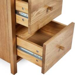 Coxmoor – 2-Drawer Bedside Table – Oak – Wooden - Happy Beds - thumbnail 5