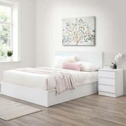 Oslo - 4 Drawer Chest of Drawers - White - Wooden - Happy Beds - thumbnail 2