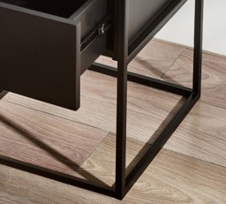 Universal - 1 Drawer Bedside Table - Black - Wooden/Metal - thumbnail 5