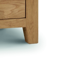 Marlborough - 3 Drawer Bedside Table - Oak - Wooden - Happy Beds - thumbnail 6