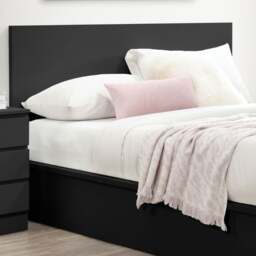 Oslo - Double - Ottoman Storage Bed - Black - Wooden - 4ft6 - Happy Beds - thumbnail 8