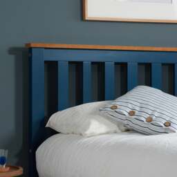 Phoenix - Double - Ottoman Bed - Navy Blue - Wood - Double - Happy Beds - thumbnail 5