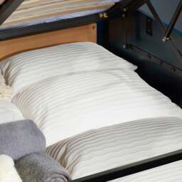 Phoenix - Double - Ottoman Bed - Navy Blue - Wood - Double - Happy Beds - thumbnail 6
