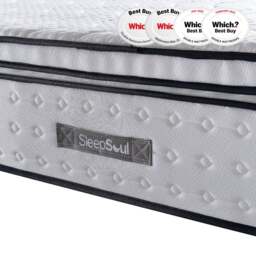 SleepSoul Space 2000 Pocket Spring Pillowtop Mattress - King Size - Medium to Firm - Extra Deep - 5ft (150 x 200 cm) - Happy Beds - thumbnail 4