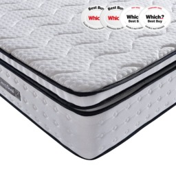 SleepSoul Space 2000 Pocket Spring Pillowtop Mattress - King Size - Medium to Firm - Extra Deep - 5ft (150 x 200 cm) - Happy Beds