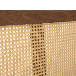 Croxley - Double - Bed Frame - Walnut - Rattan Wood - 4ft6 - Happy Beds - thumbnail 5